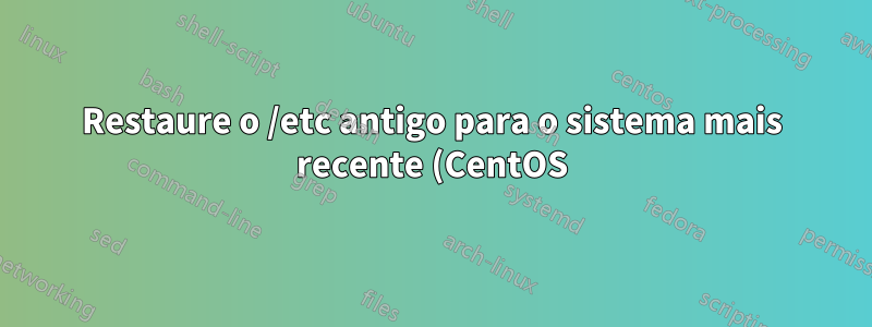 Restaure o /etc antigo para o sistema mais recente (CentOS)