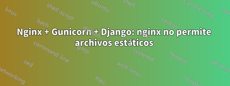 Nginx + Gunicorn + Django: nginx no permite archivos estáticos