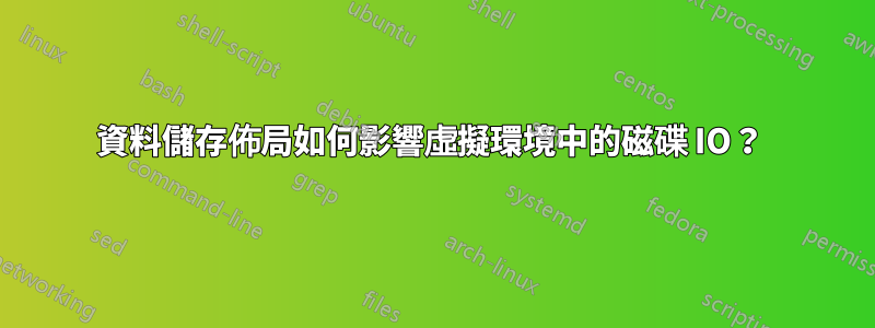 資料儲存佈局如何影響虛擬環境中的磁碟 IO？ 