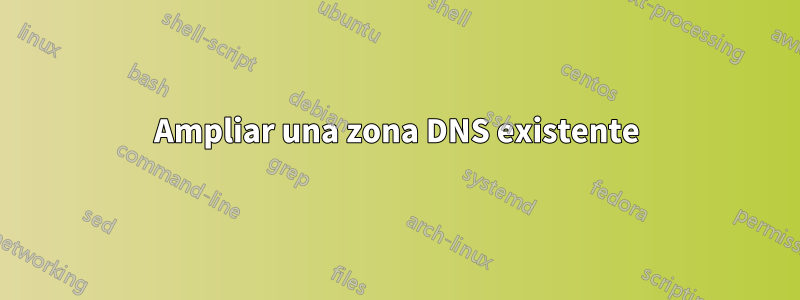 Ampliar una zona DNS existente