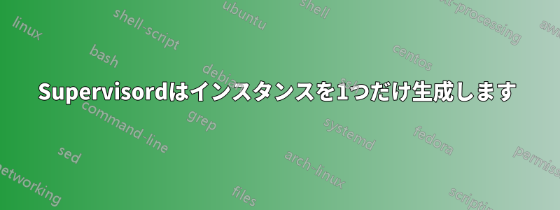 Supervisordはインスタンスを1つだけ生成します