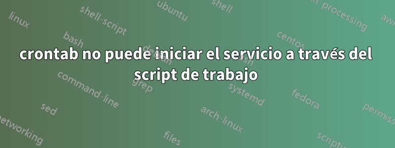 crontab no puede iniciar el servicio a través del script de trabajo