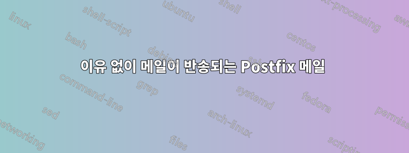 이유 없이 메일이 반송되는 Postfix 메일