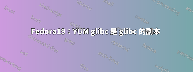 Fedora19：YUM glibc 是 glibc 的副本