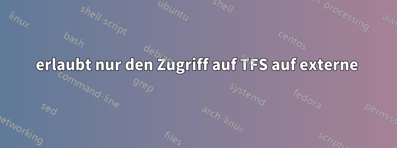 erlaubt nur den Zugriff auf TFS auf externe