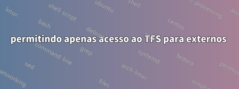 permitindo apenas acesso ao TFS para externos