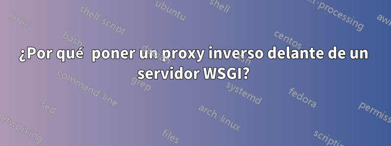 ¿Por qué poner un proxy inverso delante de un servidor WSGI?