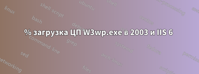 100% загрузка ЦП W3wp.exe в 2003 и IIS 6