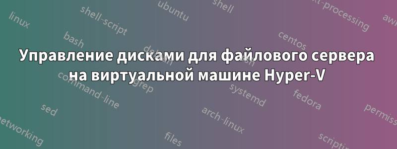 Управление дисками для файлового сервера на виртуальной машине Hyper-V