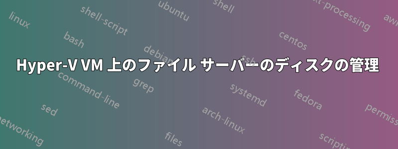 Hyper-V VM 上のファイル サーバーのディスクの管理