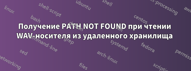 Получение PATH NOT FOUND при чтении WAV-носителя из удаленного хранилища