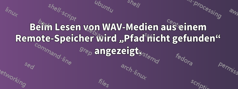 Beim Lesen von WAV-Medien aus einem Remote-Speicher wird „Pfad nicht gefunden“ angezeigt.