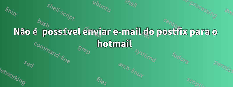 Não é possível enviar e-mail do postfix para o hotmail 