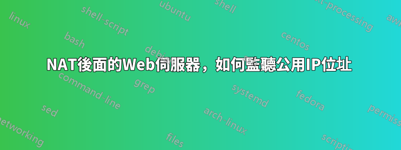 NAT後面的Web伺服器，如何監聽公用IP位址