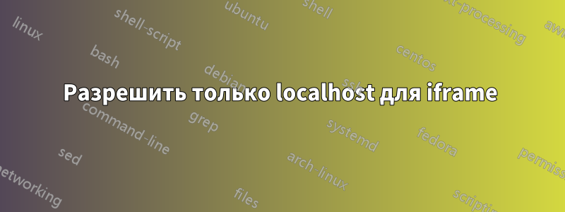 Разрешить только localhost для iframe