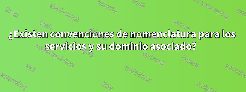 ¿Existen convenciones de nomenclatura para los servicios y su dominio asociado? 