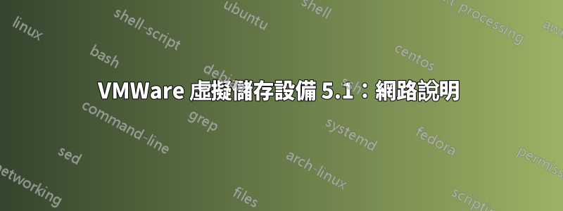 VMWare 虛擬儲存設備 5.1：網路說明