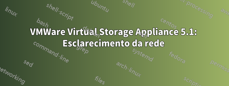 VMWare Virtual Storage Appliance 5.1: Esclarecimento da rede