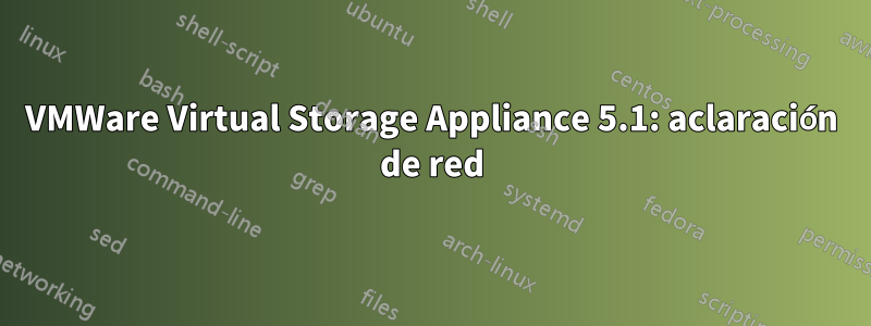 VMWare Virtual Storage Appliance 5.1: aclaración de red