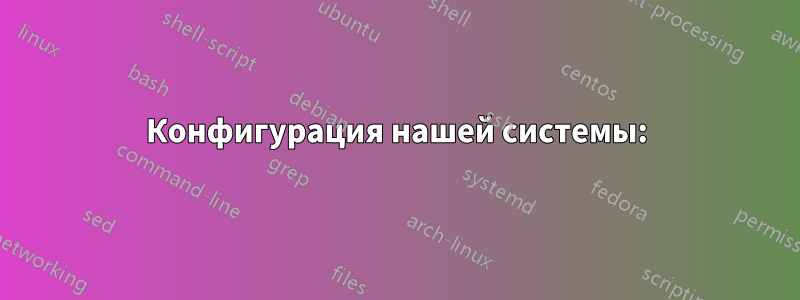 Конфигурация нашей системы: