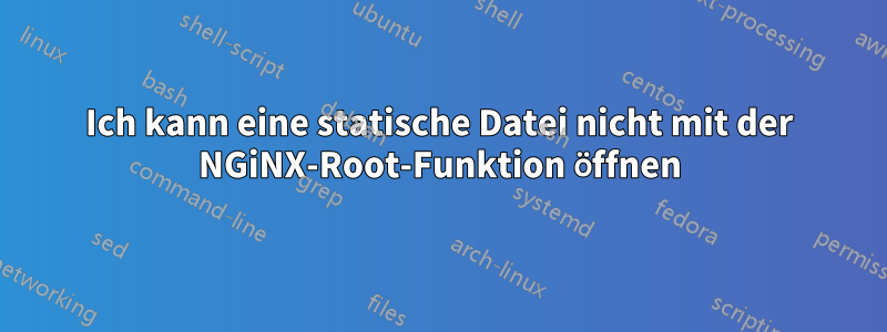 Ich kann eine statische Datei nicht mit der NGiNX-Root-Funktion öffnen