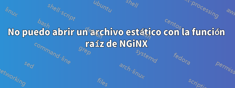 No puedo abrir un archivo estático con la función raíz de NGiNX