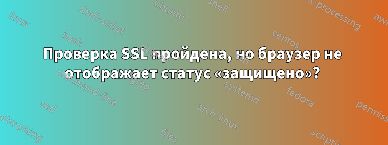 Проверка SSL пройдена, но браузер не отображает статус «защищено»?