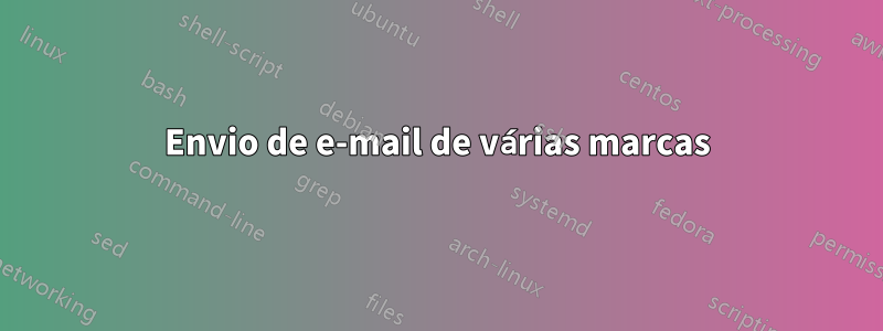 Envio de e-mail de várias marcas