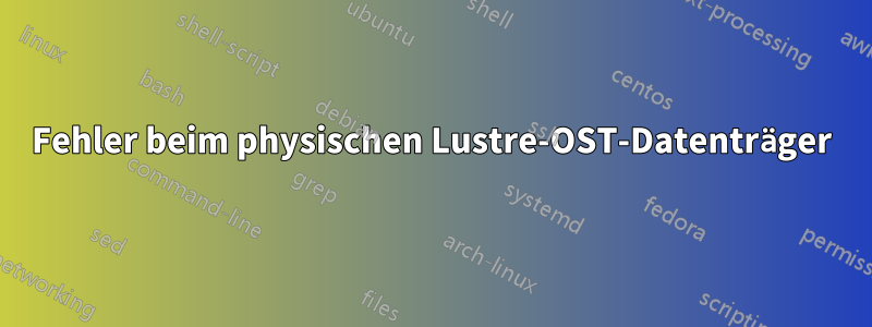 Fehler beim physischen Lustre-OST-Datenträger