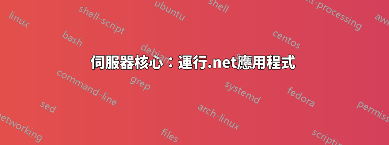 伺服器核心：運行.net應用程式