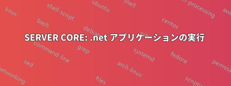 SERVER CORE: .net アプリケーションの実行