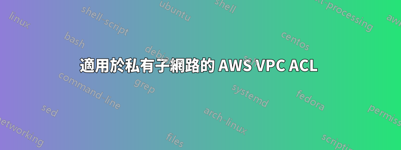 適用於私有子網路的 AWS VPC ACL