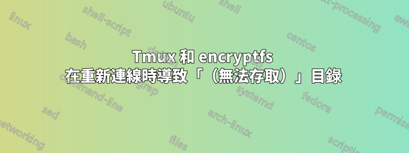 Tmux 和 encryptfs 在重新連線時導致「（無法存取）」目錄