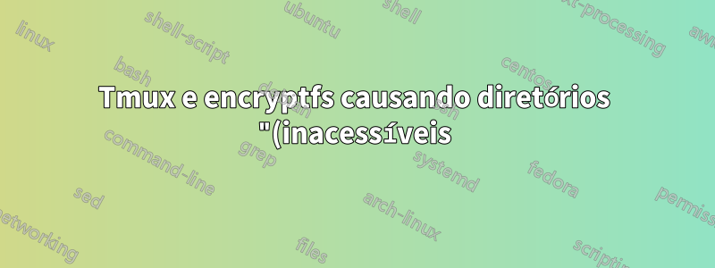 Tmux e encryptfs causando diretórios "(inacessíveis)" na reconexão
