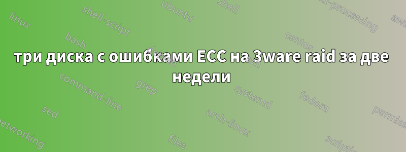 три диска с ошибками ECC на 3ware raid за две недели