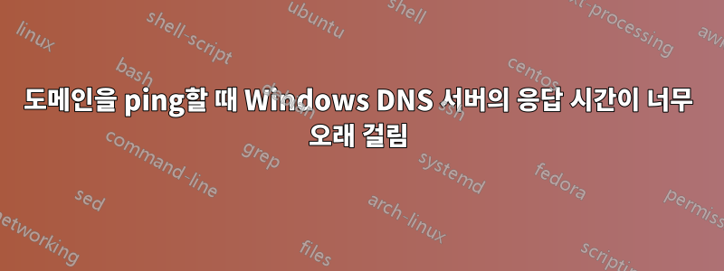 도메인을 ping할 때 Windows DNS 서버의 응답 시간이 너무 오래 걸림