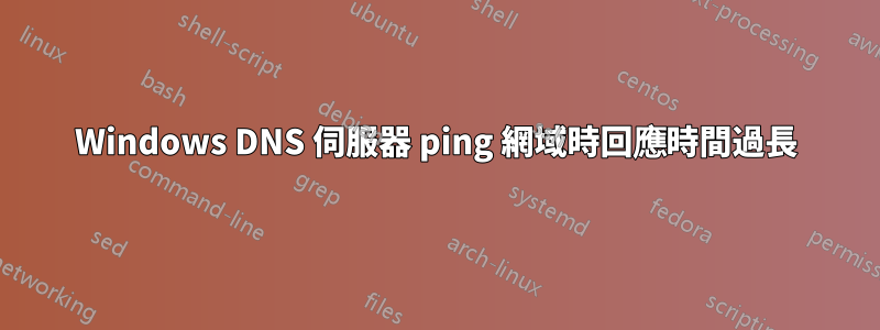 Windows DNS 伺服器 ping 網域時回應時間過長