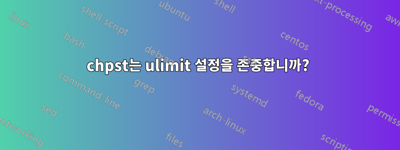 chpst는 ulimit 설정을 존중합니까?