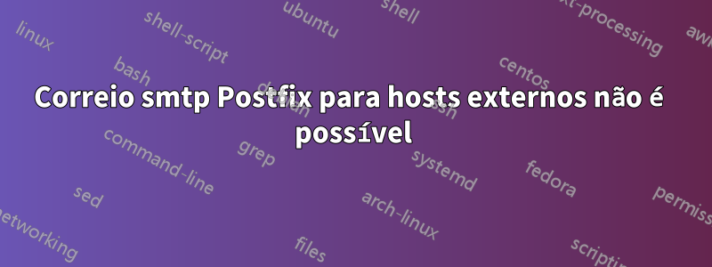 Correio smtp Postfix para hosts externos não é possível