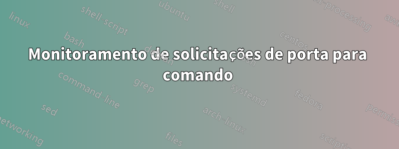 Monitoramento de solicitações de porta para comando