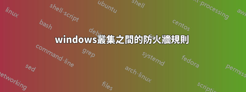 windows叢集之間的防火牆規則