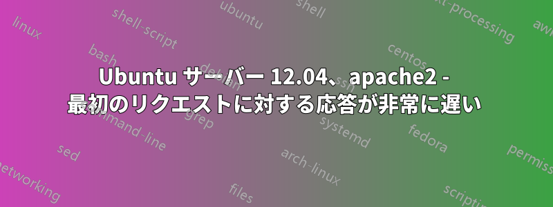 Ubuntu サーバー 12.04、apache2 - 最初のリクエストに対する応答が非常に遅い