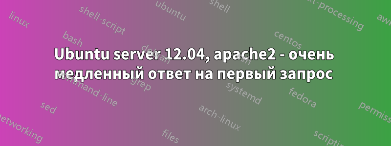 Ubuntu server 12.04, apache2 - очень медленный ответ на первый запрос