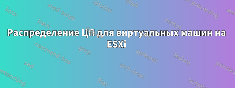 Распределение ЦП для виртуальных машин на ESXi