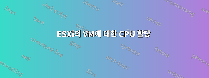 ESXi의 VM에 대한 CPU 할당