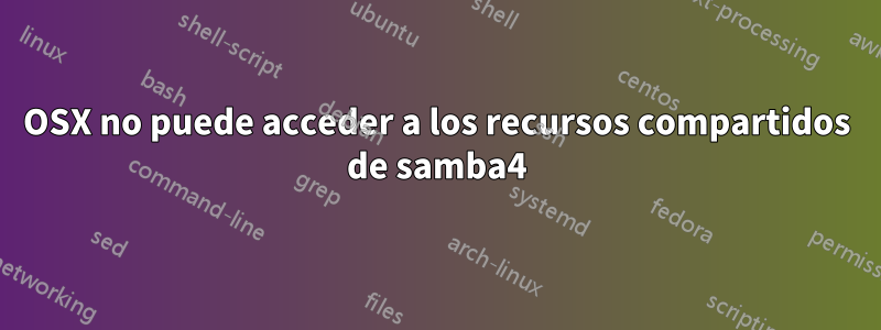 OSX no puede acceder a los recursos compartidos de samba4