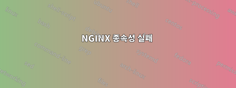 NGINX 종속성 실패