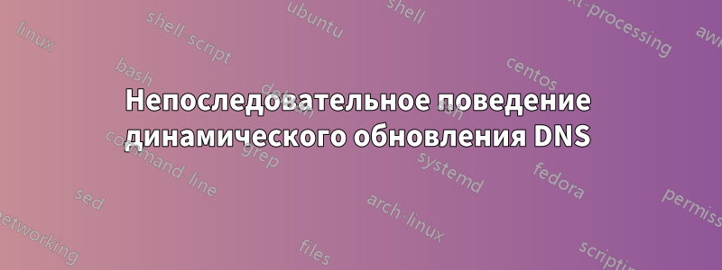 Непоследовательное поведение динамического обновления DNS