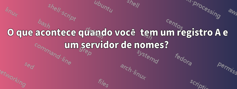 O que acontece quando você tem um registro A e um servidor de nomes? 