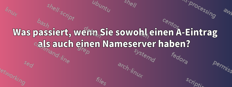 Was passiert, wenn Sie sowohl einen A-Eintrag als auch einen Nameserver haben? 